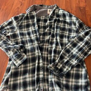 Men's 2XL Green Plaid Shirt Jacket